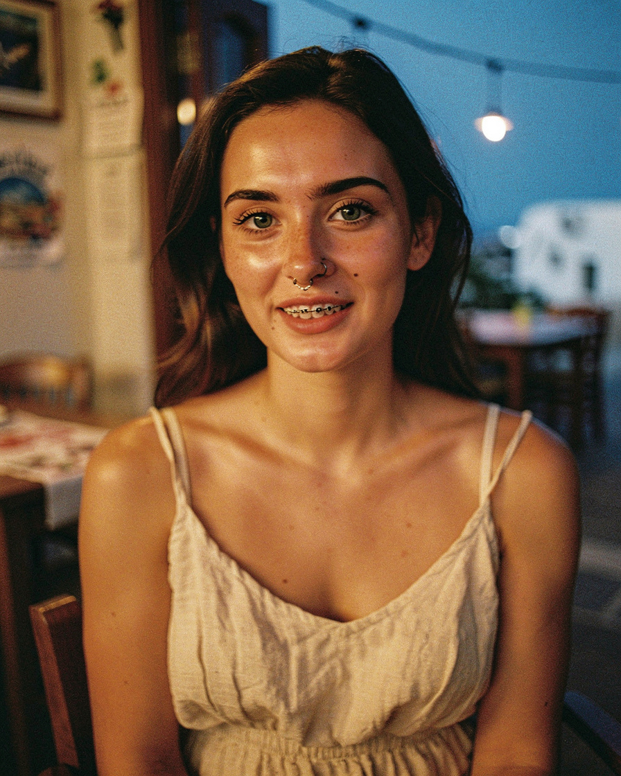 pyrgos santorini taverna: Small plate of grilled fish and a glass of white wine on a weathered table at a family taverna in P